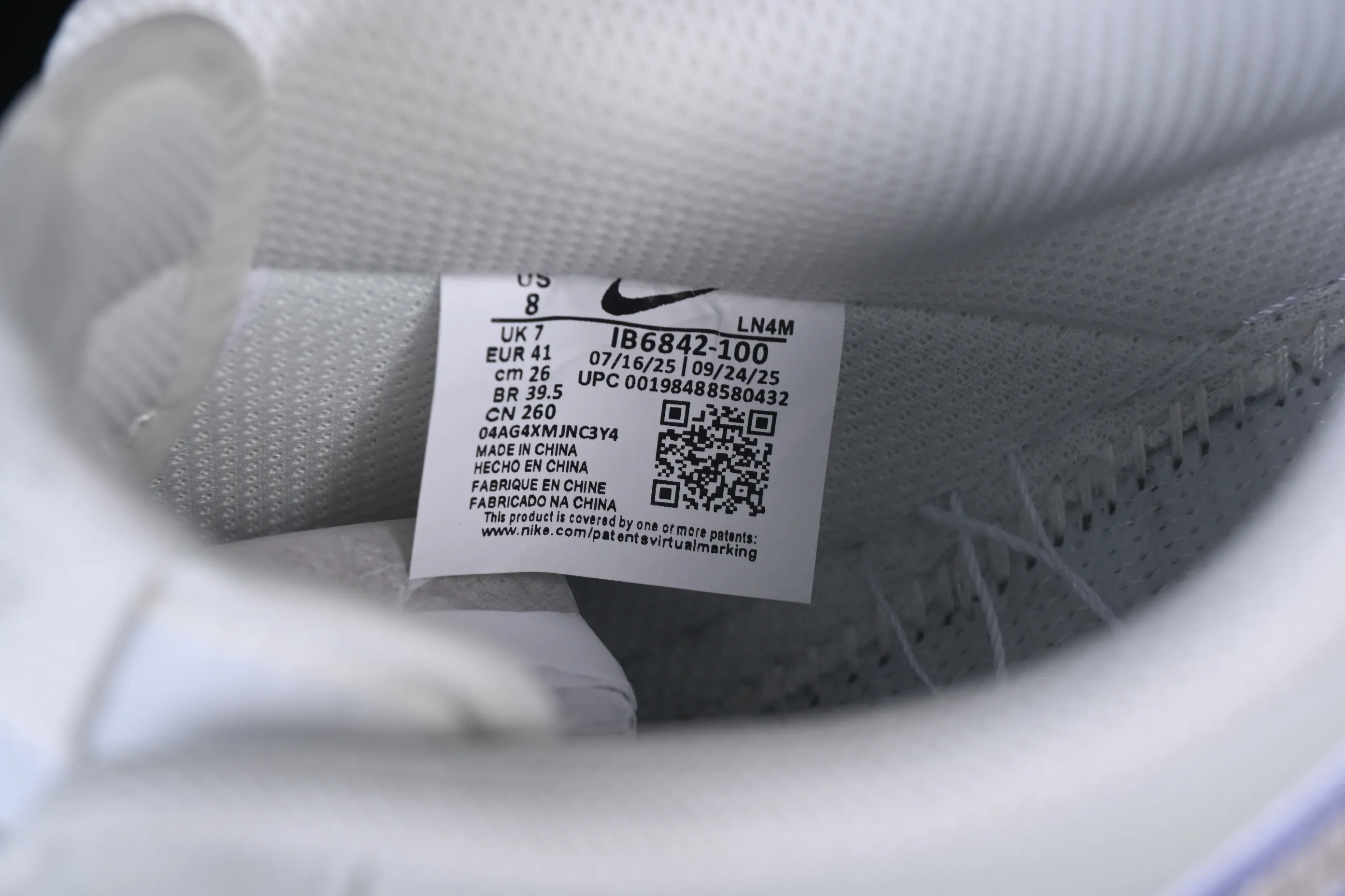 All categories Nk Air Force 1 Air Force series Nk Air Force 1 Low Air Force low-top Nike Air Force 1'07 Low white and gray embroidery Air Force 1 low-top casual sneakers IB6842-100